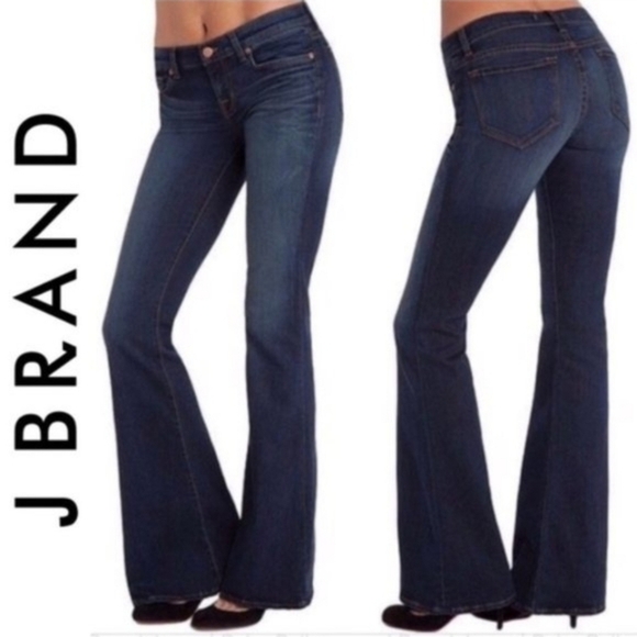 J BRAND Love Story Women's Wide Leg Flare Dark Wash Blue Jeans. Sz 26 - Picture 11 of 11